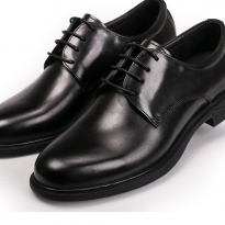 德比正装皮鞋男休闲薄底真皮软底皮鞋男商务鞋正装新郎结婚鞋圆头
